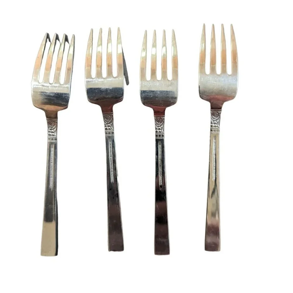 Oneida Northland (Stainless, WM Dalton‎ glassy finish salad fork 6 1/2 in set